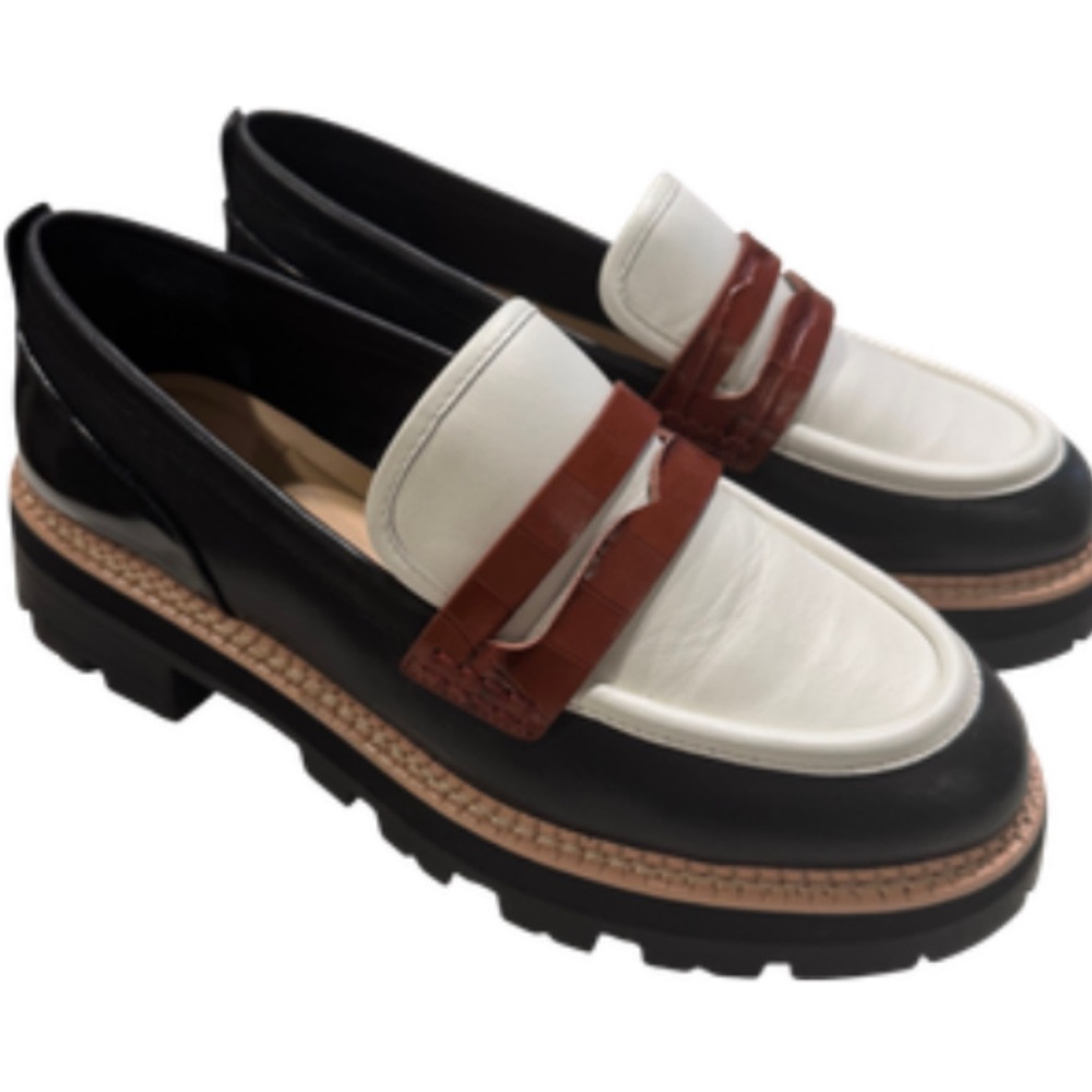 Gianna Bini Stylish Women's Loafers in White, Black and Brown - Picture 8 of 10